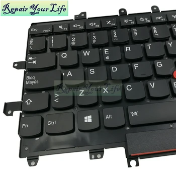 Reparații Viață Tastatura Laptop Pentru Lenovo Pentru Thinkpad X1 Carbon Gen 4 4 2016 SP layout cu iluminare din spate și roșu de indicare