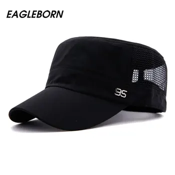 Simplu 2020 Elegant din Aliaj de Zinc 95 Logo-ul Unisex Acoperiș Plat Pălărie pentru Bărbați Cadet de Patrulare Bush Plasă de Teren de Baseball Caps