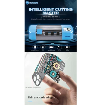 SOARE SS-890C Mașină Conexiune Bluetooth Smart Privacy Moale Filtre Cutter Ecran Mobil Hidrogel Film de Tăiere de Moda Bandă