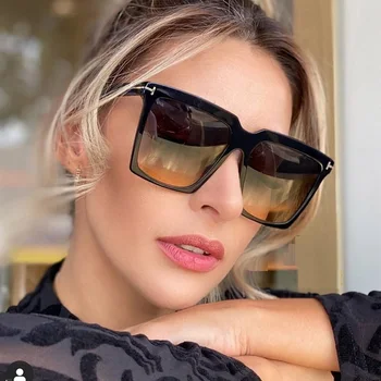 Supradimensionat ochelari de Soare Patrati Femei 2020 Epocă Brand Mare Cadru Ochelari de Soare Femei Negru Gradient de sex Feminin de Ochelari Oculos UV400