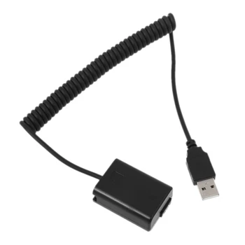 USB pentru a NP-FW50 Dummy Eliminator de Baterie Alimentare Primăvară Cablu pentru Sony A7 A7RII A6500 A6400 A6300 A6100 A6000