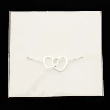 V Atrage 10 buc Manual Dublu Colier Inima W Ziua Îndrăgostiților Bijuterii din Oțel Inoxidabil Chian Collares Pandantiv