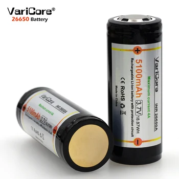 VariCore 2 BUC 26650 3.7 V Baterie cu Litiu 26650 4A curent Mare de descărcare de gestiune de Protecție Bord Baterie pentru a Evidenția Lanterna