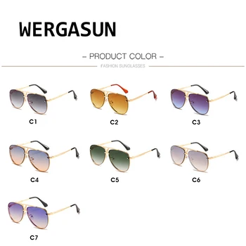 WERGASUN Moda ochelari de Soare pentru Femei Brand Designer de Femei de Epocă Ochelari de Soare Barbati Lady Shades ochelari de soare Ochelari de Oculos de sol UV400