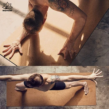 Yoga Mat Anti Skid Plută Naturală 5mm Gros TPE Covor Pentru Meditație Exercițiu Pilates Cu Poziția Linii Sport Yoga Plută Mats