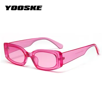 YOOSKE Epocă Pătrat Mic ochelari de Soare pentru Femei Brand Designer de ochelari de soare Retro Dreptunghi Ochelari de Soare de sex Feminin Bomboane de Culoare Eyewears