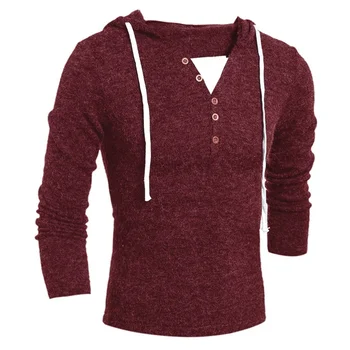 ZOGAA mens hoodies noi bărbați jachete 3 culori de moda tricot cu gluga lounge purta V-Neck pulover pentru bărbați MĂRIMEA XXS-3XL