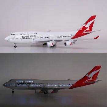 1/150 Scară 47CM Avion Boeing 747 B747 companiei Aeriene QANTAS Modelul CONDUS de Aterizare pentru Baieti Model de Avion de Jucărie Avion Ecran Arată
