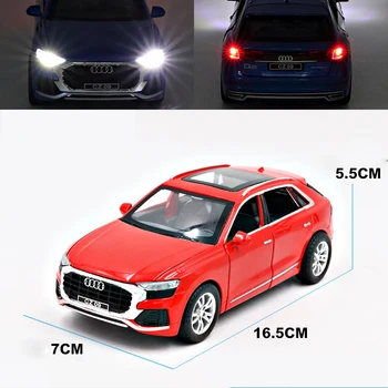 1:32 de Simulare Mare de Audi Q8 SUV de Sunet Și Lumină Trage Înapoi Aliaj de Jucarie Model de Masina Pentru Copii Cadouri Mașină de Jucărie pentru Copii Transport Gratuit