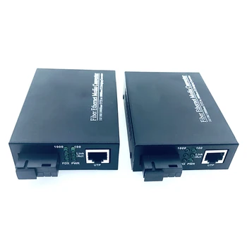 1 Pereche qualcomm 8334 chipest Gigabit Fiber Optic Media Converter 10/100/1000Mbps Modul Single Single Fiber SC Port Chipset