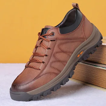 2020 Brand Nou Barbati Pantofi Casual de Primavara Split din Piele Groasă Butonului de rezistent la Uzura Pantofi Stil Britanic de Moda pentru Bărbați Adidas Pantofi