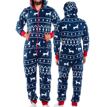2020 Iarna Barbati Caldă De Crăciun Elan Om De Zăpadă Print Cu Maneci Lungi Pijama Salopeta De Agrement Pijamale De Bumbac Moale Homewear Haine