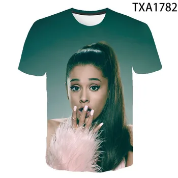 2020 Vara Noi Ariana Grande 3D Camasi Casual Streetwear Boy Fata de Copii Moda Barbati Femei Copii Imprimate T-shirt, Blaturi Tee