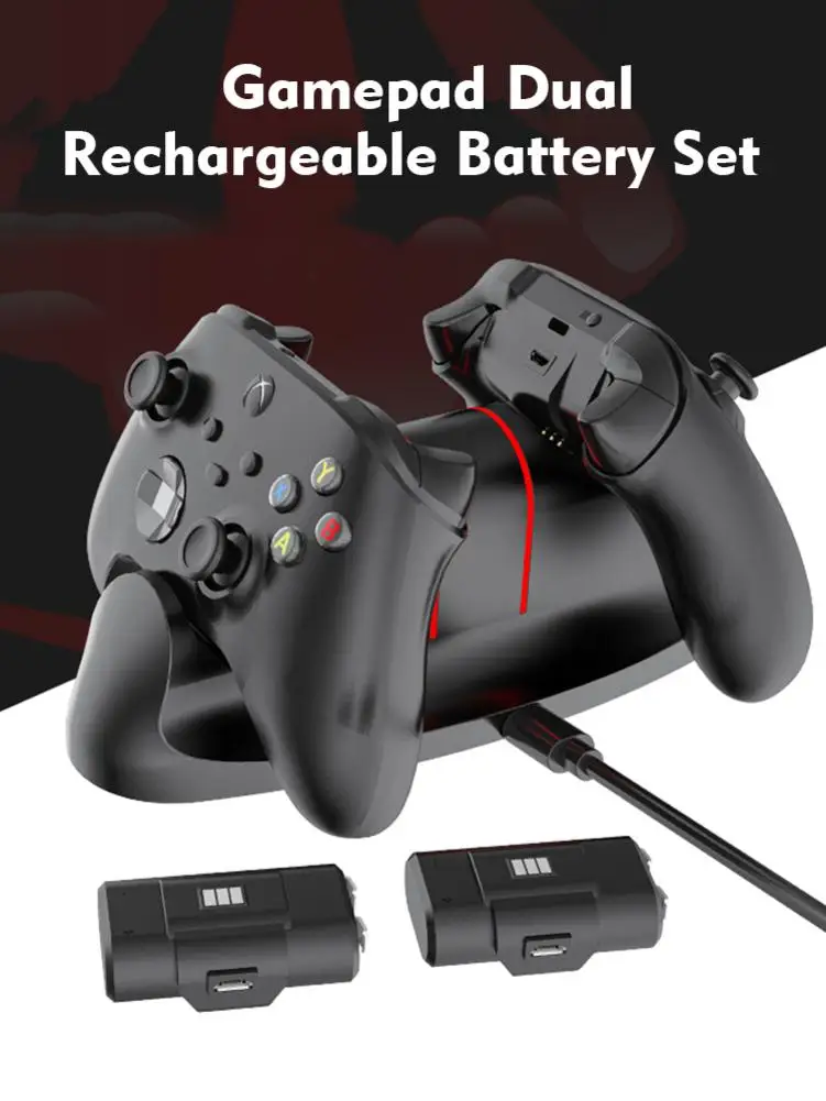 1100mah Controler De Joc De Bază Set De Baterii Pentru Xbox Seria X Cu 2 Baterii Baterie Reîncărcabilă Controler De Joc încărcător Jocuri / www.ssmregis.ro