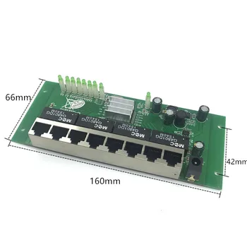 8-port Gigabit switch module este utilizat pe scară largă în linie de LED-uri 8-port 10/100/1000 m contact port mini modul comutator PCBA Placa de baza