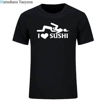 Amuzant mi Place Sushi Tricou Scurt-Maneca Tricou de Bumbac Adulți Liber de Imprimare Guler Rotund Haine de moda tricou