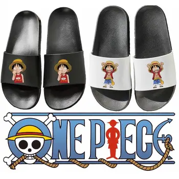 Anime One Piece Papuci de casă Luffy Elicopter ace Papuci Bărbați Femei Kawaii Cosplay primavara-vara băiat Non-alunecare de Mari dimensiuni de acasă, pantofi