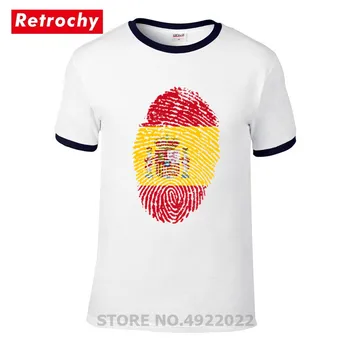 Casual Spania Flag Amprenta T Camasa Barbati Maneca Scurta Bumbac, O-Neck Tricou Streetwear Hipster T-Shirt De Formare În Aer Liber De Îmbrăcăminte