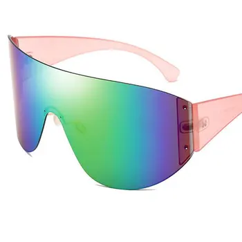 Curcubeu ochelari de soare visor Femei Vintage Supradimensionate Soare Designer de Sticlă Oamenii de Sport în aer liber Ochelari de Protecție UV400 Ochelari Mari
