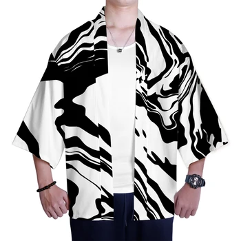 De Vânzare la cald Harajuku Kimono de Oameni de Moda Casual, Yukata Confortabil Kimono Populare Streetwear Personalitate Japonia îmbrăcăminte Topuri