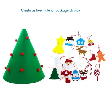 DIY Simțit Pom de Crăciun cu Ornamente, Cadouri de Crăciun pentru Copii de Anul Nou Crăciun Handmade Ușa de Perete Agățat Decoratiuni