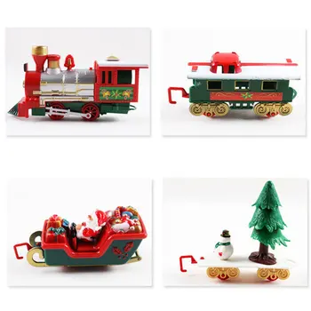 Electric Piesa Trenul Mici Jucării pentru Copii Simulare Tren Clasic Putere RC Urmări Set de Tren de Vacanță Cadou de Crăciun