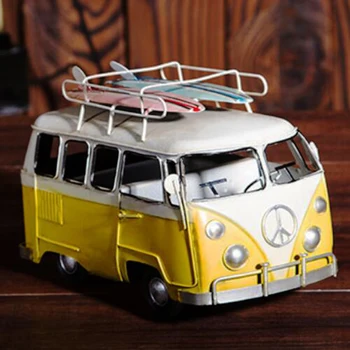 Face Manual vechi de fier retro de epocă autobuz public skateboard, surf bus model de masina de decorare vitrina colectie de bijuterii