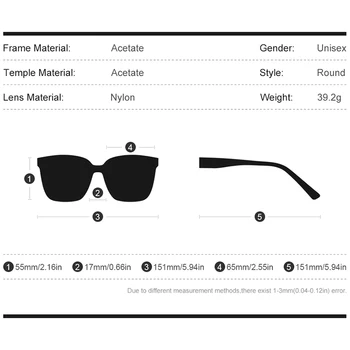 HEPIDEM 2020 Nou Acetat Pătrat ochelari de Soare Femei Blând Designer de Brand Supradimensionat Ochelari de Soare pentru Barbati Oglindă UV400 coreean solo