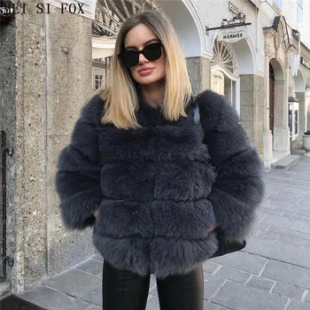 Iarna 2020 doamnelor moda scurtă secțiune naturale haină de blană haină de blană de vulpe vesta haină de blană de vulpe blană naturală de înaltă calitate de blană de vulpe