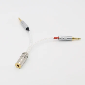 Inalta Calitate, placat cu Argint 2x 3.5 mm cablu,de sex Masculin să 4.4 mm Echilibrat de sex Feminin Cablu, sârmă pentru PHA-3 Pono Player