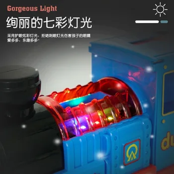 LEGAO THOMAS Mare Tractor de Jucărie muzică Tren mic urmări luminos costum de băiat electrice copii model de masina de învățare interactive cadou