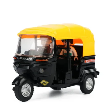 Mare Simulare Indian Tricicleta Mașini de Jucărie India Tuk Tuk Taxi Trage Înapoi Lumina Sunet Motociclete Jucarii auto pentru copii pentru copii cadouri