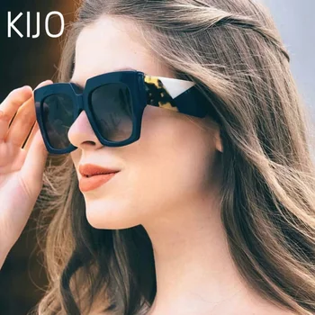 Moda pătrat clasic supradimensionat ochelari de soare retro femei ochelari de lux de brand nou design gradient de ochelari de soare cadru mare
