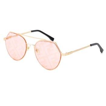 Moda în formă de F-Fascicul Dublu ochelari de Soare pentru Femei, Europene și Americane Tendința de Metal ochelari de Soare pentru Barbati