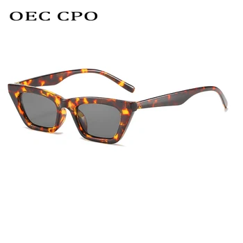 OEC CPO Mic ochi de Pisica ochelari de Soare Femei Vintage Ochelari pătrați Sexy Leopard Ochelari de Soare Femei Doamnelor moda Ochelari de UV400 O621