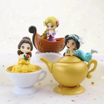 Orb Cutie De Răsucire Mașină De Păpuși Jucarii Pentru Copii Fete Le Pei Jasmine Printesa Belle Jucărie Ornament Papusa Mai Bun Cadou Ceașcă De Ceai Barca