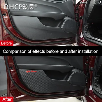 QHCP Styling Auto din Fibra de Carbon Ușa de la Mașină Anti-lovitură de Autocolant Anti-murdar Autocolant de Protecție Marginea Laterală pentru Alfa Romeo Giulia Stelvio