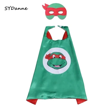 Superhero Cape cu Masca de Băieți și Fete la Petrecerea de Ziua Favoarea Dress Up Super broască țestoasă erou de cosplay, Costume de Halloween Cosplay Anime