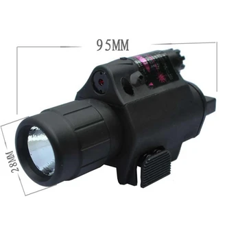 Tactic Lanterna LED Verde / Roșu Laser pentru 20mm Feroviar Mini Pistol Glock Pistol de Lumină Pistol Airsoft Lumina