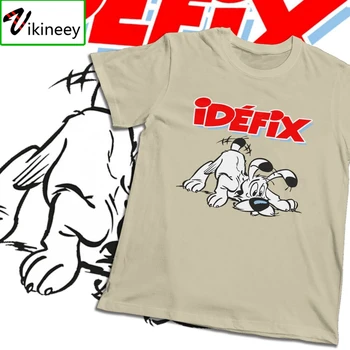Unisex Asterix Si Obelix Tricou Dogmatix Idefix Ideafix Obelix Câine Bumbac de Calitate 2020 Gâtul Rundă Clasic Hip-Hop T-shirt