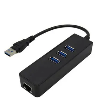 USB 3.0 pentru RJ45 LAN NIC + 3 porturi USB 3.0 HUB Gigabit NIC U3LC01 Upgrade de viteza de conectare la rețea Practice