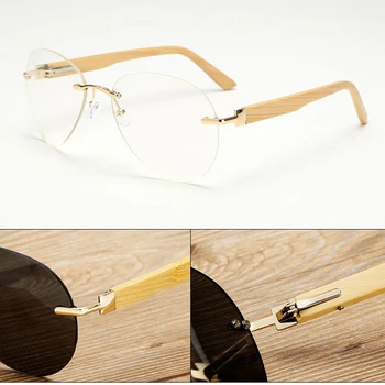 Vintage Pilot de Bambus ochelari de Soare Barbati Femei 2018 fără ramă de Lemn Ochelari Sport Ochelari de protecție Ochelari de vedere gafas de sol de los hombres